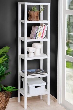 MNZ-6 طبقات وحدة المرفق البلاستيكية رف المطبخ رف الحمام رف الشرفة رف الحمام منظمة المكتبة الأبيض FRPOMG6D - Frapan Home