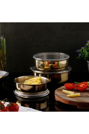 MNZ-6 قطعة فينوس حاوية تخزين الفولاذ المقاوم للصدأ (GOLD) - Evren