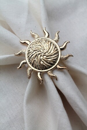 MNZ-6 قطع ذهبية Güneş حلقة النابكين المعدنية - حلقة النابكين 3515 - Emtory Home