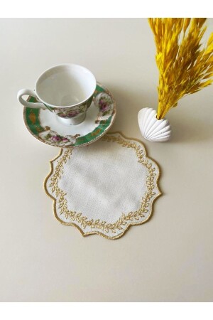 MNZ-6 قطع من الأقمشة اللونية المزروعة القهوة الجانب الكوكتيل النابكين والساحل. - İnci Çeyiz