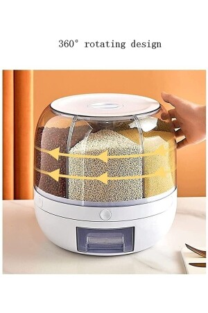 MNZ-6 Kg طاقة أنماط الطعام والخضروات، حاوية التخزين، 6 أقسام، منظمة 360 درجة قابل للتدوير بواسطة STYLES 6363 - Genel Markalar