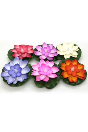 MNZ-6 قطع عائمة LED زهرة اللوتوس المياه تعمل بالطاقة مضيئة زهرة اللوتوس 00303 - Hediye Bankası