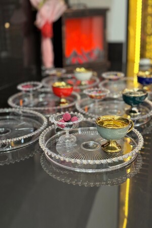 MNZ-6 PCS كؤوس تركي لذيذة و 6 PCS كؤوس دائرة سلة - سلة عرض القهوة - Asya Bazaar