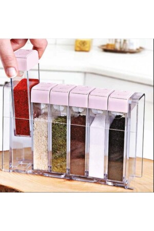 MNZ-6- Piece Camping علبة العصيرات مع مؤقف أكريليك 25697889487 - Genel Markalar