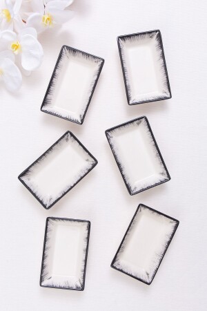 MNZ-6- Piece Snack Bowl Black صناعة الفطور اليدوية - ŞURAMUTFAK