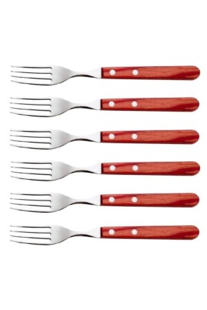 MNZ-6 قطع لحم اللحم مع شوكة الخشب البولي - TRAMONTINA