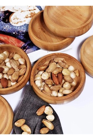 MNZ-6 قطع فطيرة خشبية طبيعية مصنوعة من شجرة الخيزران TREND12 - Işıltı My Home