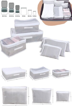 (MNZ-6' حقيبة الحقيبة حقيبة السفر منظمة حقيبة السفر مجموعة رمدية مشبك - Serstil