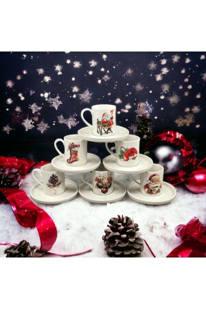 MNZ-6 شخص البورتسلين العام الجديد طباعة كوب قهوة مجموعة هدية العام الجديد yz. العام الجديد 2024 - YzHome