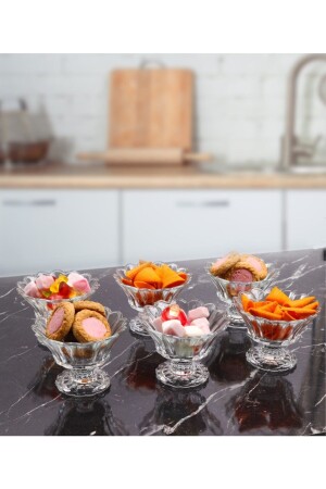 MNZ-6 قطع من زجاج بلوريكي التركي لذيذ القهوة وجبة خفيفة وعلبة عرض yz. cerezayklvn - YzHome