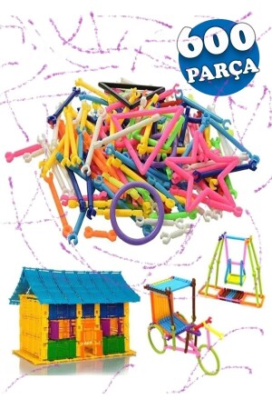 MNZ-600 قطع كتلة ألعاب التعليمية جمبلة اللغز ذكاء الذكاء التطوير الإدراك ألعاب العصي الهندسية HYD-8055756-4201 - Hyd 