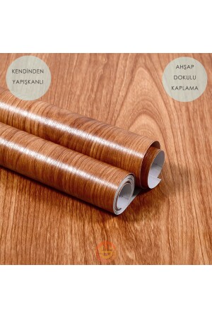 MNZ-60cm×100cm مظهر خشبية ملصقة ذاتية تغطية ورقية خزانة المطبخ الجدار الطاولة - Technosmart