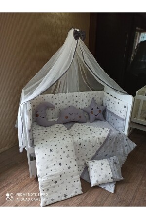 MNZ-60x120 12 قطعة حزمة نوم الطفل مع شبكة البعوض PCS10 - FISTIK BEBE