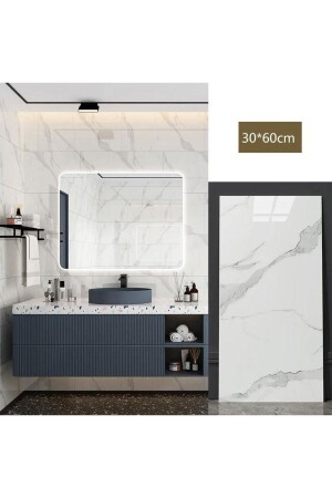 MNZ-60x30cm كريم شديد الألوان الخضراء الرمادية المربوحة الملتصقة القيادة المسبقة للفناء - Renkli Duvarlar