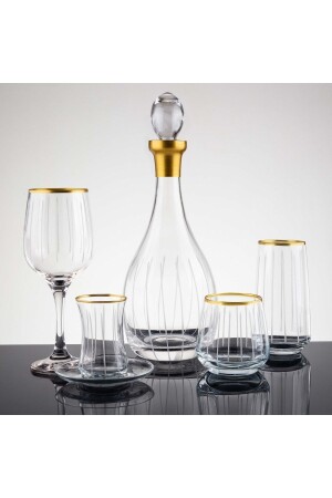 MNZ-61 قطع 12 شخصية عصا الذهب يد مزينة قطعة زجاجية المياه مجموعة - sudeka