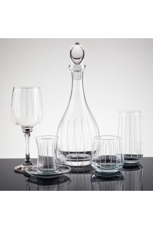 MNZ-61 قطعة 12 شخص عصا يد مزينة قطع الزجاج المياه مجموعة - sudeka