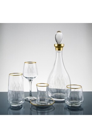 MNZ-61 قطع Olympos Gold Water Set لـ 12 شخص باروك-124 - Barok