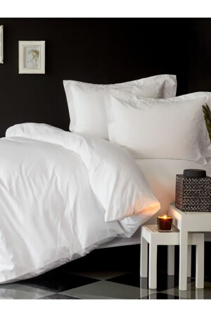 MNZ-63 خيط القطن Ranforce غطاء المزدوج المطبخ مجموعة أبيض M0012589 - Mulberry