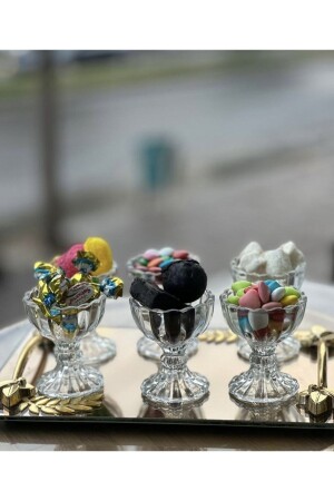 MNZ-6-Piece قهوة صغيرة ، تركي لذيذ ، كأس السكر و كأس العشرات - Clasavm