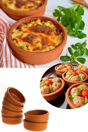 MNZ-6-Piece Clay Casserole Set بريز بودين و كاسيرول بول.: AYVER-98215-2182 - Hyd 