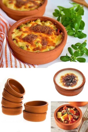 MNZ-6-Piece Clay Casserole Set بريز بودين و كاسيرول بول - Pyaar