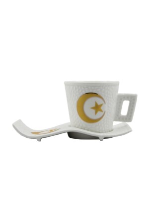 MNZ-6-Piece Cup Set Crescent و Star Porcelain - موجة 005941 - Lavin