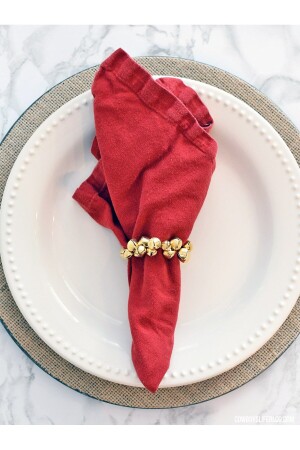 MNZ-6-Piece Jingle Bells نيبكين خاتم 1707 - Emtory Home