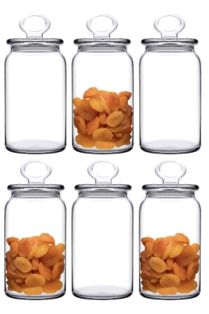 MNZ-6-Piece Kitchen Slim جرة كبيرة الحجم مع غطاء زجاجي 96761-6 pasab. 96761-6: - Paşabahçe