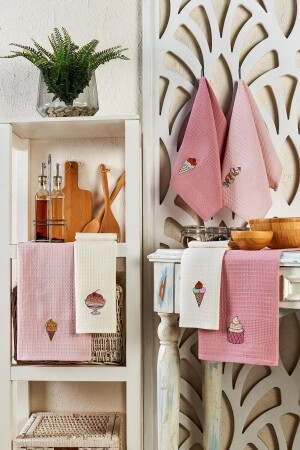 MNZ-6-Piece Kitchen Tea Towel Ice Cream Set - Rebeka