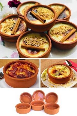 MNZ-6-Piece Rice Pudding Pottery Bowl - كاسيرول كاسيرول مجموعة - تنديل كاسيرول كاسيرول كاسيرول كاسيرول سوفلي - Jsu
