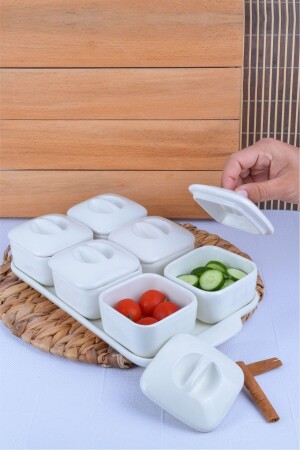 MNZ-6-Piece كأس عرض فاخر مع موقف وغطاء، كؤوس الإفطار والوجبات الخفيفة Szk-Lxag - Sezka Life