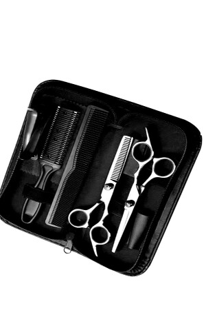 MNZ-7 قطع 6 بوصة 17 سم طول التيتانيوم الرمادي الحلاقة الحلاقة الحلاقة القشرة بالجلد - Uniquem