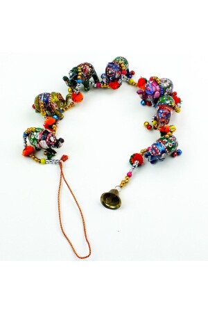 MNZ-7-قطعة معلقة الفيل السيراميك غرفة تزيين الباب جرس زينة - Keskin Hediyelik