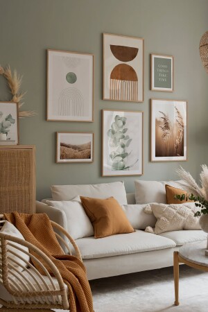 MNZ-7 قطعة إطار خشبية نظرة طاولة MDF مجموعة - Artavessa Gift&Home