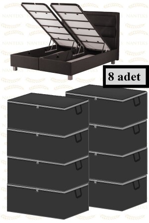 MNZ-8 قطع تحت الأريكة الأساسية نوع السرير حقيبة تخزين 60x40x22(GREY) - Nutex