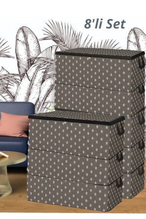 MNZ-8 قطع الأريكة نوع السرير الأساس ملابس الوسادة التخزين الحقيبة التخزين الأساس الحقيبة المنظمة مع النجوم 64x45x22 سم - Helen's Home