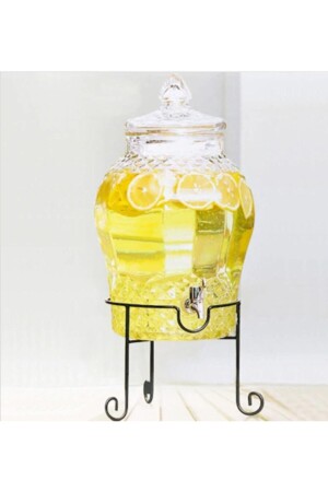 MNZ-8 لترات شجاجية مصدر ماء مع نبر، كأس الشربت وديمي جون مع ساقي معدنية (PEROTTİ) 888 - Paçi