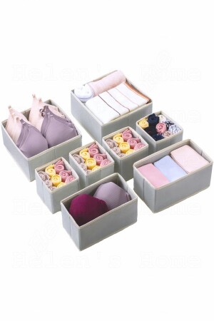 MNZ-8- Piece drawer organizer Set Gray - Helen's Home