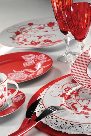 MNZ-8673 نمط عشاء 24 قطعة مجموعة 6 أشخاص IR24Y24308673 - Kütahya Porselen