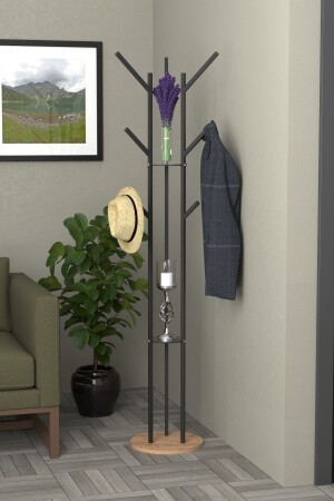 MNZ-9 معلقات معطف رف - الملابس معلقة مع أطلسين كرن - Retodesign