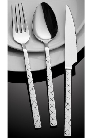 MNZ-90 قطعة مربعة فرقة سكين ملعقة Set hira inci 304 1117 - Hira