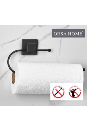 MNZ-904 مربع ملصق ورقية حامل المطبخ الأسود - ORSA HOME