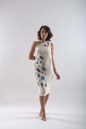 MNZ-90x180 نمط عيون مخلوطة بالفحم المسلينة القطن قطعة واحدة reina000102 - Genel Markalar