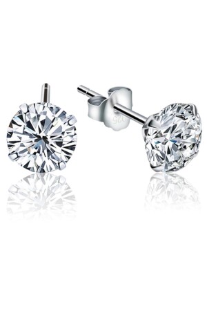 MNZ--925 سدرلينغ فضة - 10mm - أبيض - قطعة مستديرة (مستديرة) - أزواج - خاتم أذن - Jewelry For Light