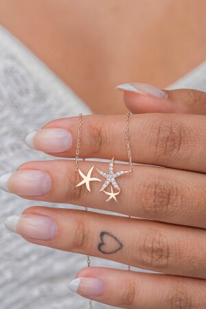 MNZ-925 الفضة الفضية الورود الزيركون الحجر 3 نجوم العنق NRZ998664 - NEREZE