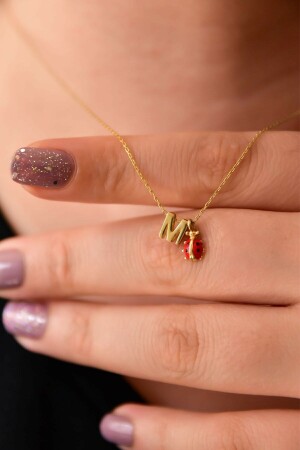 MNZ-925 سبرينغ فليبر ذهبية مطلي 3d M حرف ومرأة حزمة TYC00217611829 - Papatya Silver