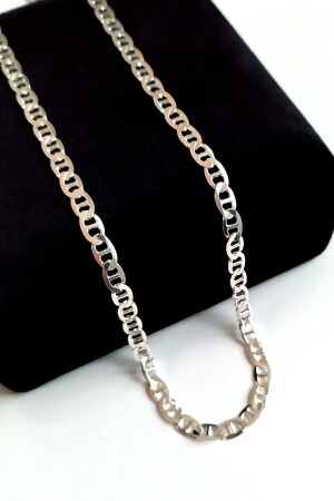 MNZ-925 سلسلة شريط الفضة النقدية 4 مم 60 سم PRY-GMS-0191 - Piraye Silver