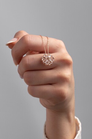 MNZ-925 الفضة النقدية الملتوية المغناطيسية الحجر الباجيت 4 ورقة النجم العنق Essakly643 - ESSARE