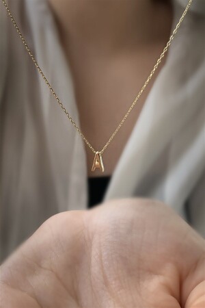 MNZ-925 الفضة النقدية ثلاثية الأبعاد حرف حزمة عنق طول 42 سم AZR100 - Ziu