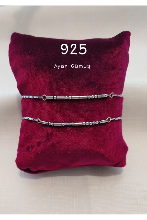 MNZ-925 سبرينغ فولاذ مورس رمز السوار سلسلة زوجين المقبضات عشاق السوار سلسلة مورس رمز - Amethyst Love